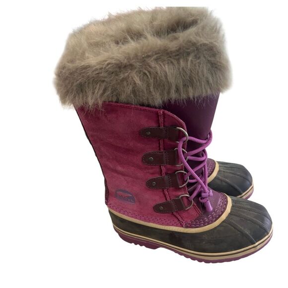 Sorel Joan of Arctic Girls Tall Waterproof Winter Boots Faux Fur Size 4 - Picture 1 of 6
